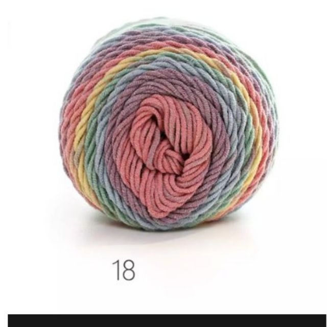 Cuộn Len Cúc Tần và Len Cotton Rainbow
