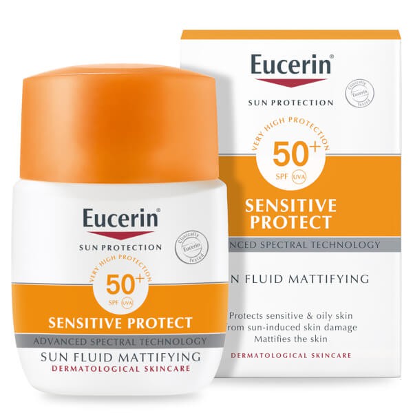 [Mã FMCGM100 - 10% đơn 500K] Kem chống nắng cho mọi loại da Sun Fuild SPF 50+ 50ml - Eucerin