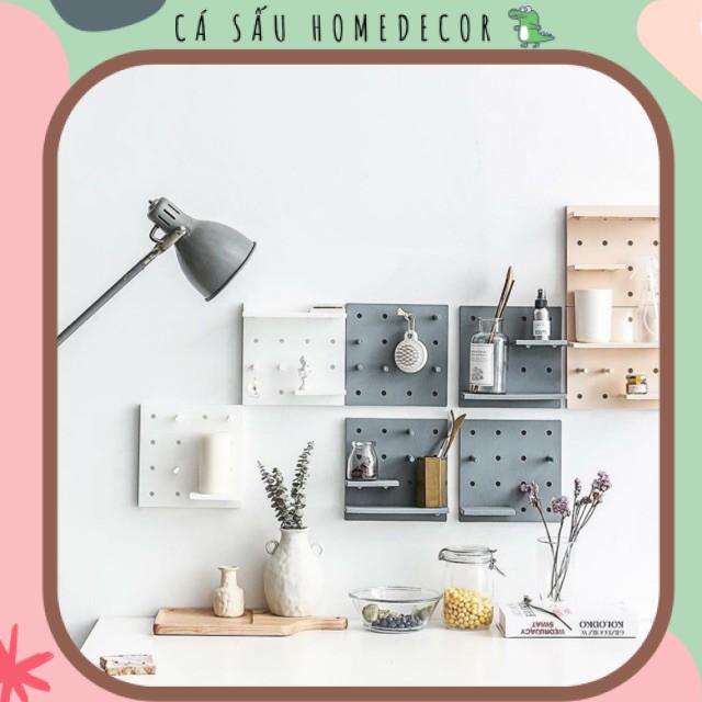 Bảng Pegboard Đục Lỗ Treo Tường Màu Pastel - trang trí, treo đồ dùng, móc chìa khóa, mỹ phẩm