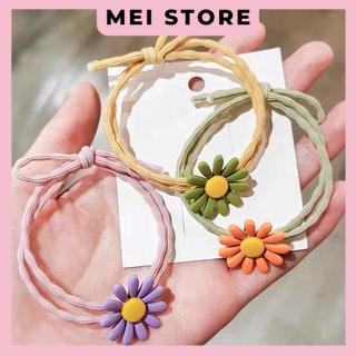 > Lẻ 1 Thun Cột Tóc Hoa Cúc Hàn Quốc 1k