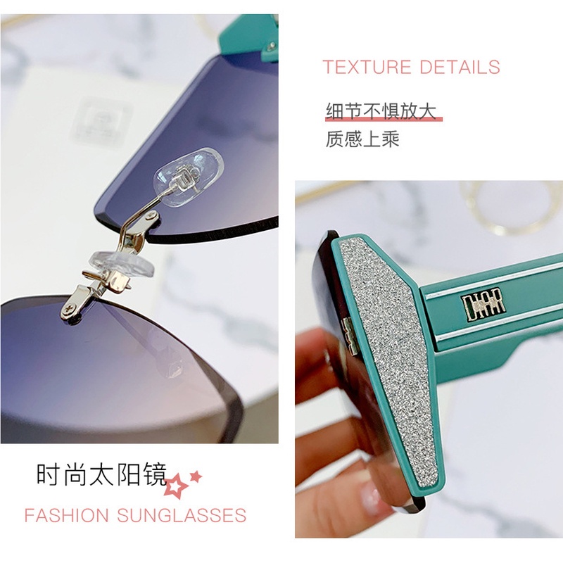 COD Kính Mát Gọng Vuông Lớn Chống Tia UV Thời Trang Cho Nữ