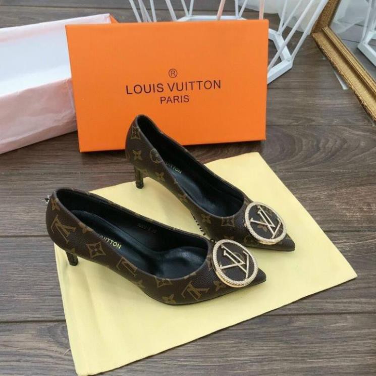 H(ẢNH THẬT) Giày Cao Gót 7p Da Mềm Êm Khoá Tròn Hàng Quảng Châu Fullbox Cao Cấp