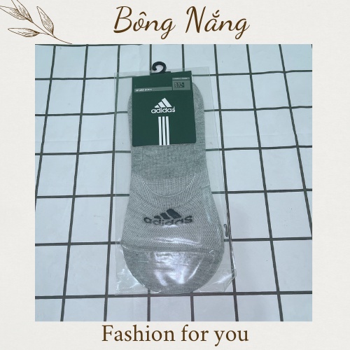 Vớ nam ngắn adidas, tất lười nam đi giày thể thao hàng dày chất liệu cotton thời trang