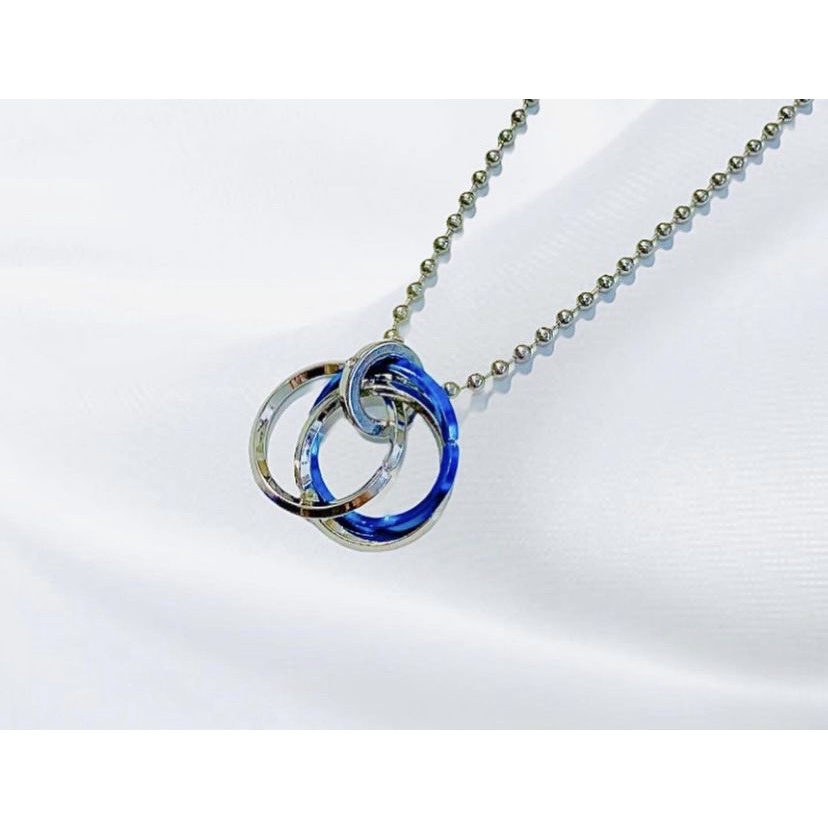 Dây chuyền 3 Rings, unisex, thép titan chống rỉ, cá tính và độc lạ