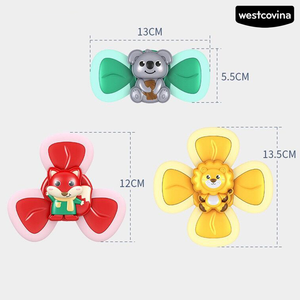 Bộ 3 Con Quay Đồ Chơi Hình Động Vật Ngộ Nghĩnh