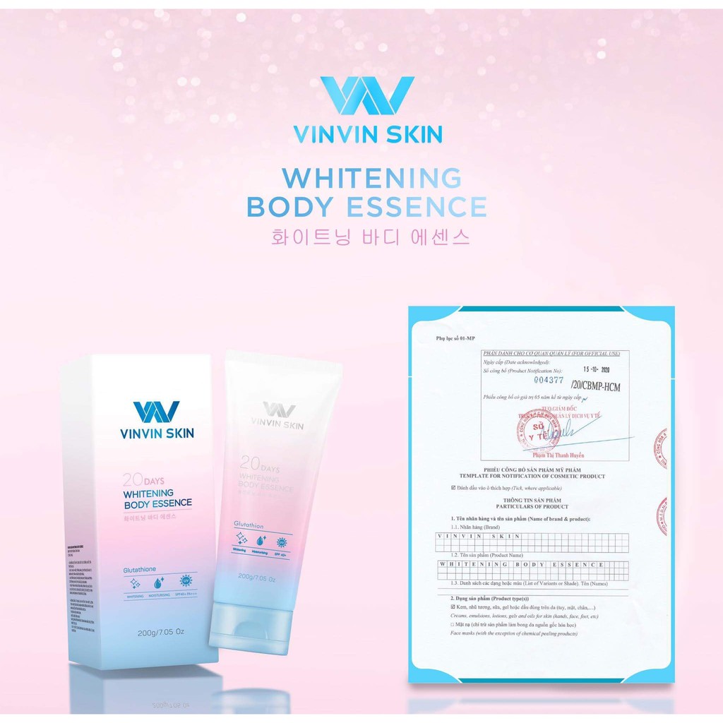 Kem Body truyền trắng [Whitening Body Essence] - VinVin Skin | BigBuy360 - bigbuy360.vn