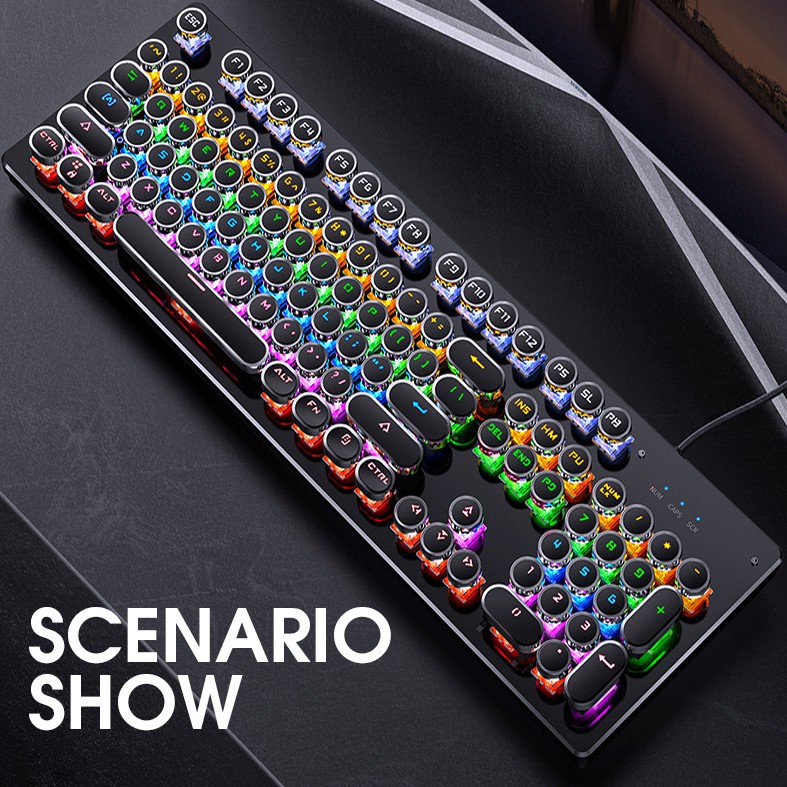 Bàn phím máy tính, bàn phím cơ Gaming Cao Cấp T907 Pro, Cho PC Laptop CÓ 20 Chế Độ Led RGB Khác Nhau Chiến Mọi Game