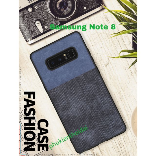 Ốp Samsung Galaxy Note 8 vân da bò dẻo trong thời trang cao cấp siêu đẹp
