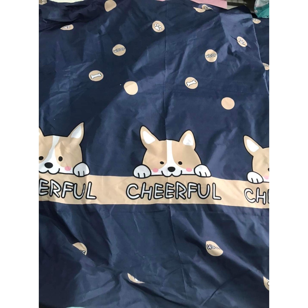 Vải Chuyên May Ga Giường,Ga Gối,May áo bọc ghế sofa,chất cotton poly,khổ rộng 2m3[mẫu hello kitty ôm dâu]