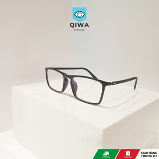 Gọng kinh mắt nam nữ cao cấp Qiwa Eyewear, kính gọng vuông dáng thanh mảnh sang trọng 165