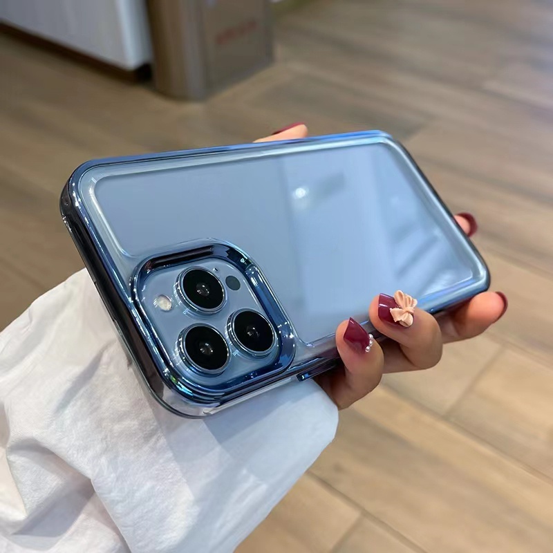 Ốp Điện Thoại Cứng Viền Silicon Màu Kẹo Cho iPhone 14 13 Pro Max 12 11 Pro Max XR X XS Max