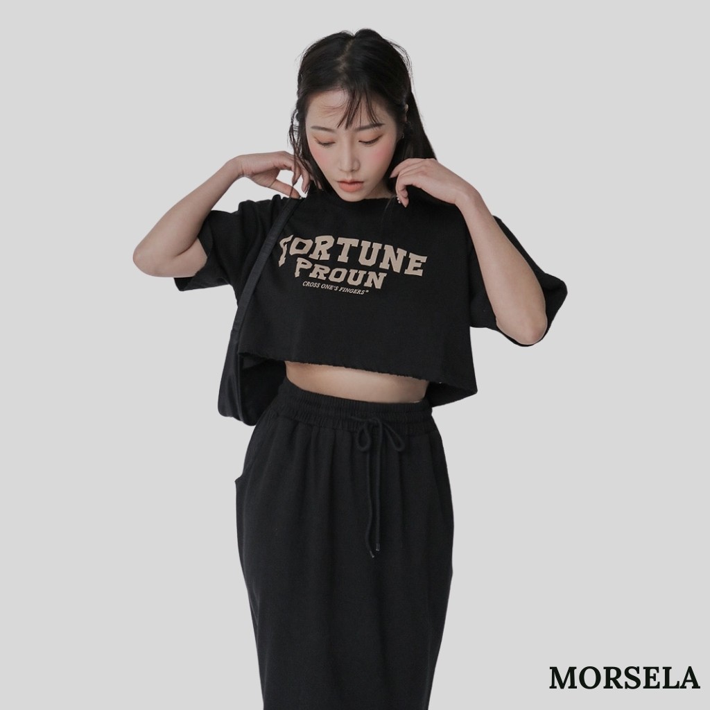 Áo croptop rộng tay lỡ FORTUNE dành cho nữ - Áo crop top kiểu - Morsela