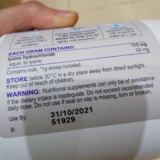 Bột Lysine tăng chiều cao Úc