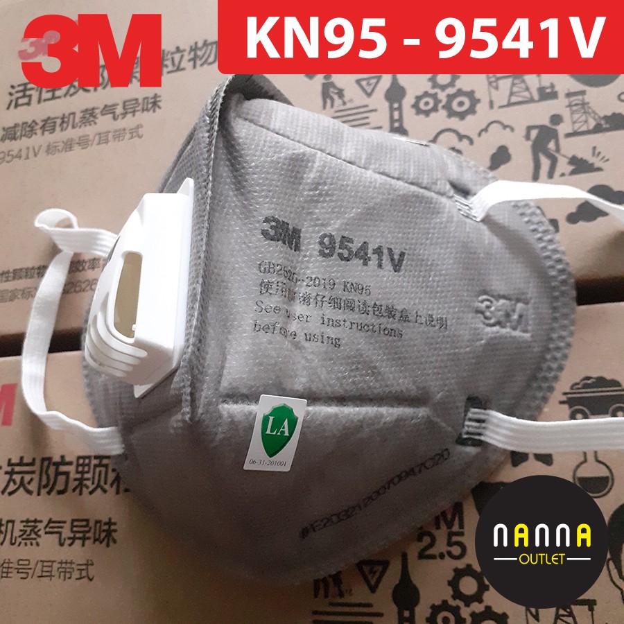 [CHÍNH HÃNG] Khẩu trang 3M 9541V 9542V than hoạt tính KN95