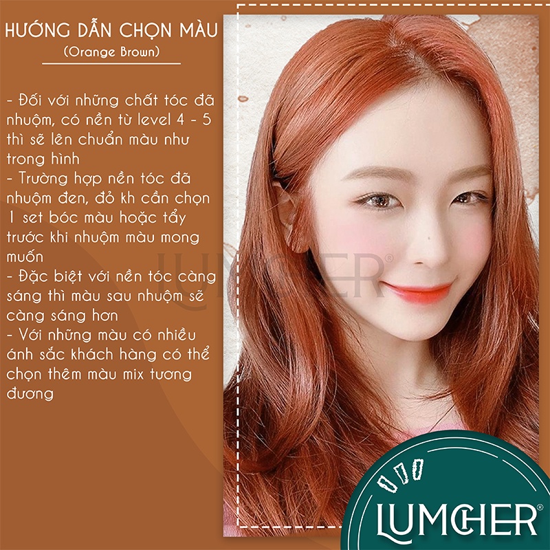 Thuốc nhuộm tóc Nâu Cam Đất không tẩy giá rẻ chính hãng không tẩy Lumcher LC33