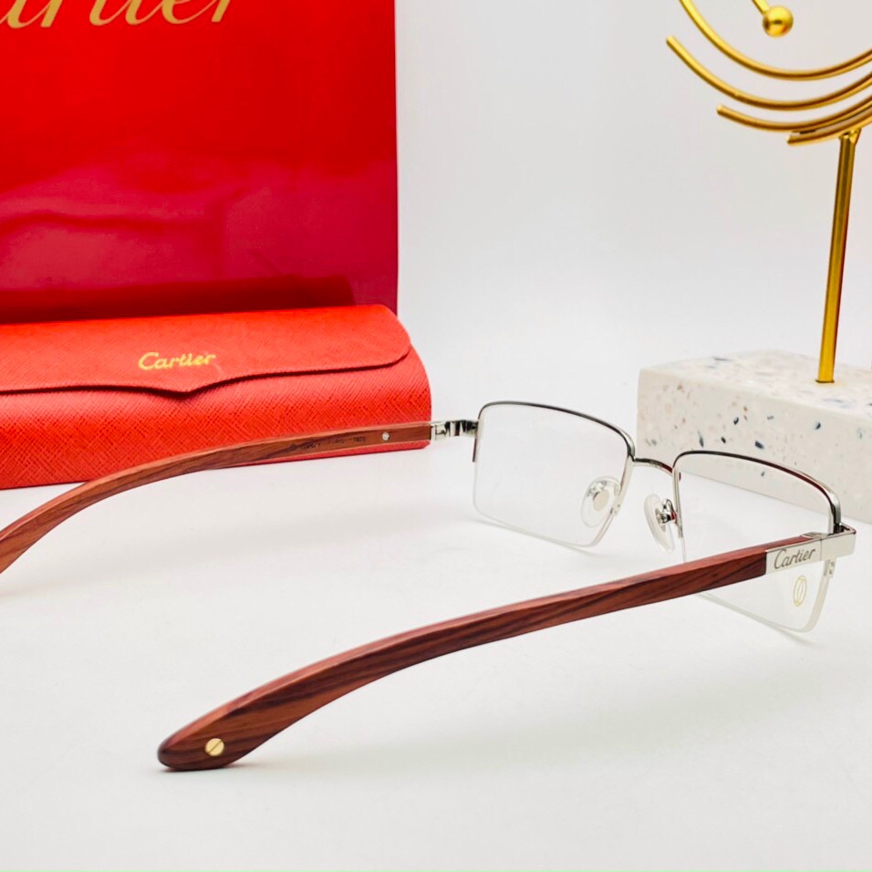 Gọng Kính Kim loại, Càng Gỗ, Mắt kính cận nam, Hàng Cao Cấp, Kèm Full Box, Bảo hành 12 tháng - donghokinhmat168