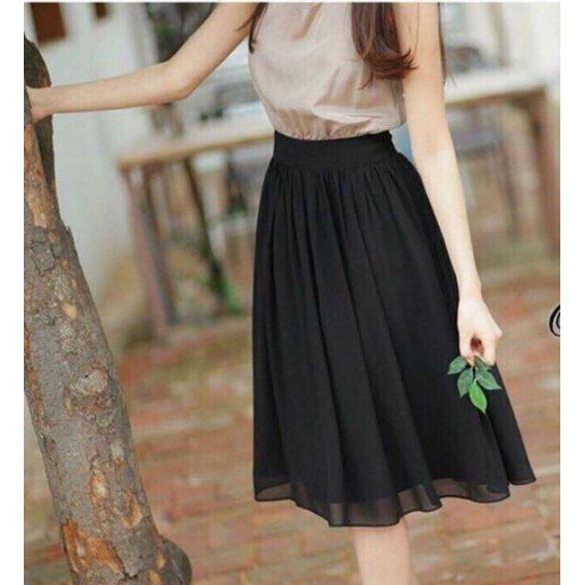 Chân váy voan 2 lớp