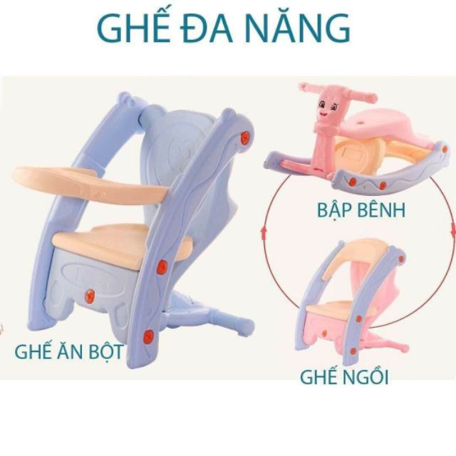 Ghế đa năng kết hợp ghế ăn và bập bênh