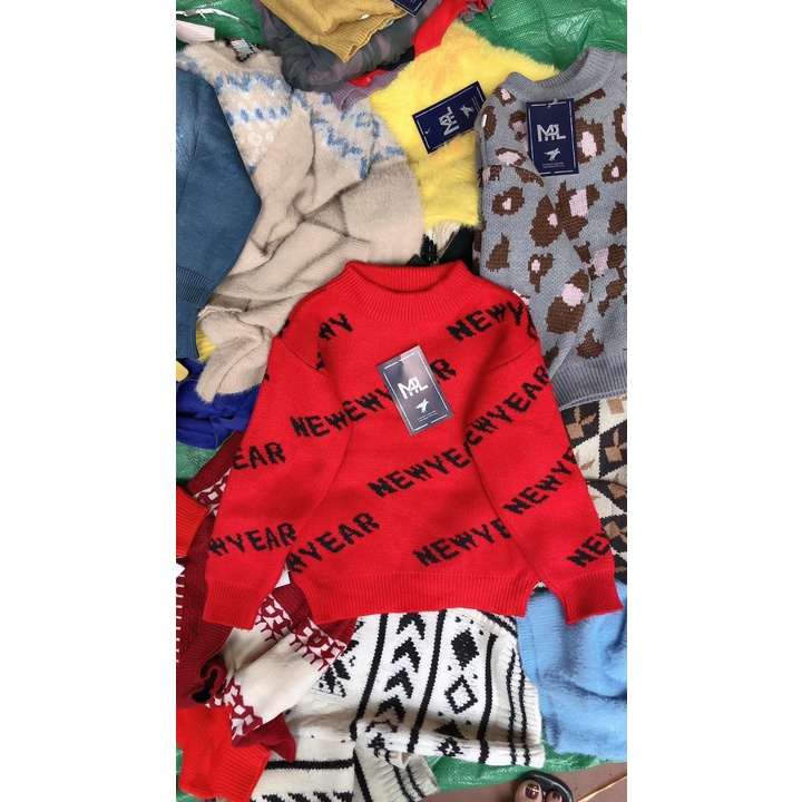 Áo Len Trẻ Em, Lông Thỏ - Họa Tiết - Khoác Cardigan Quảng Châu Giá Rẽ 49k - Nguồn Sỉ Len Trẻ Em