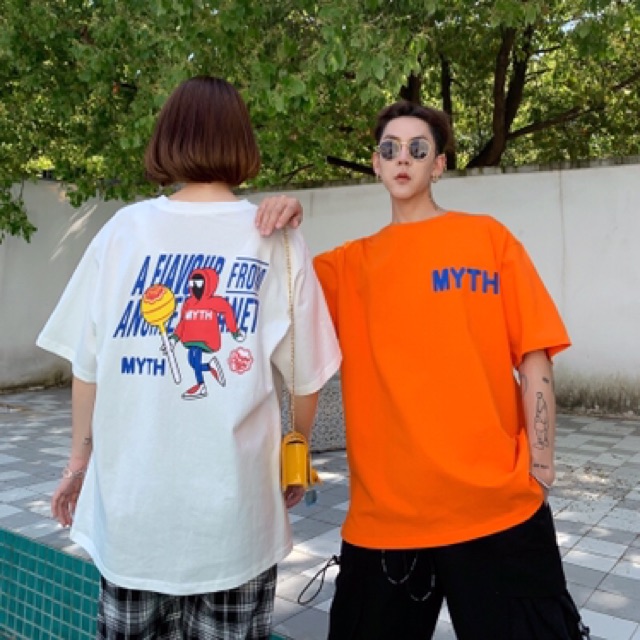 ÁO THUN CHỮ MYTH UNISEX TAY LỠ FORM RỘNG AU026 | BigBuy360 - bigbuy360.vn