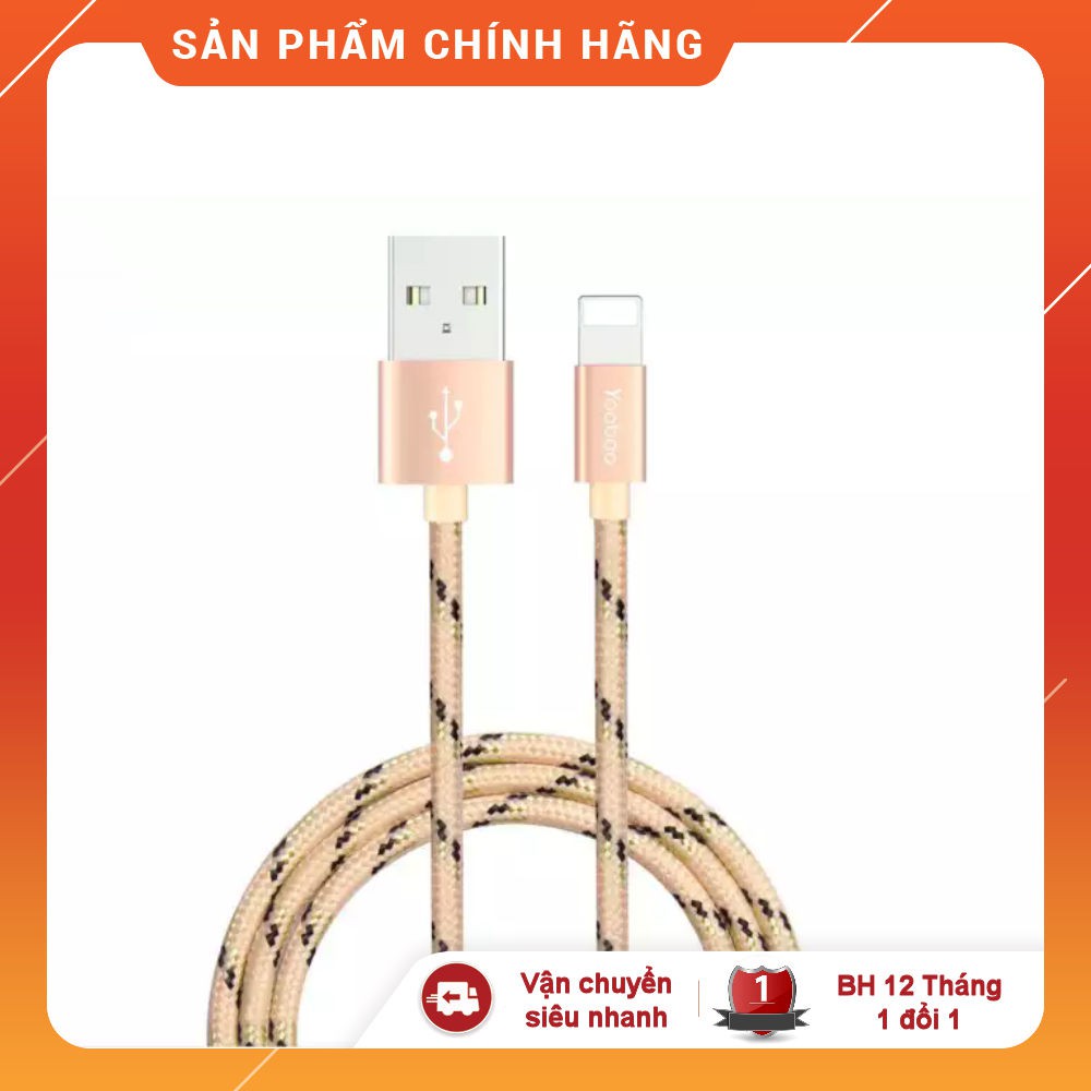 [Mã ELYB11 giảm 11% đơn 11K] [Mã ELMALLMT giảm 8% đơn 900K] Cáp lightning Yoobao YB-422 Bọc dù - Dài 1.5M cực bền chắc