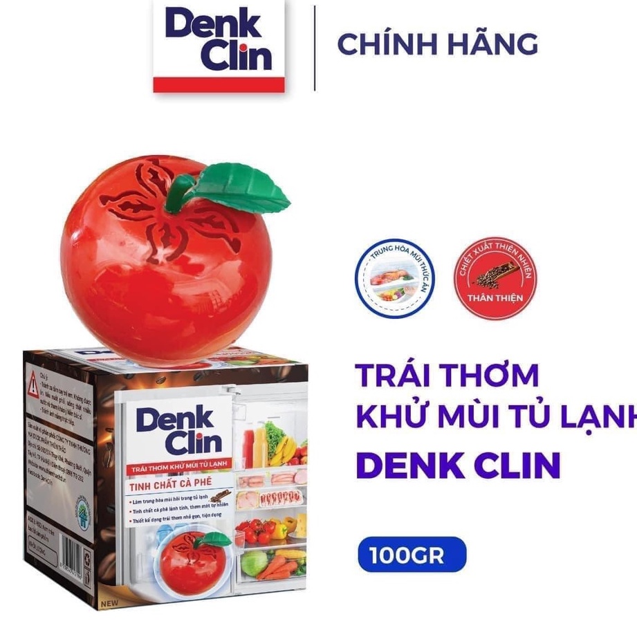 HỘP KHỬ MÙI TỦ LẠNH HÌNH TRÁI CÂY DENKCLIN SIÊU TIỆN LỢI - 100G