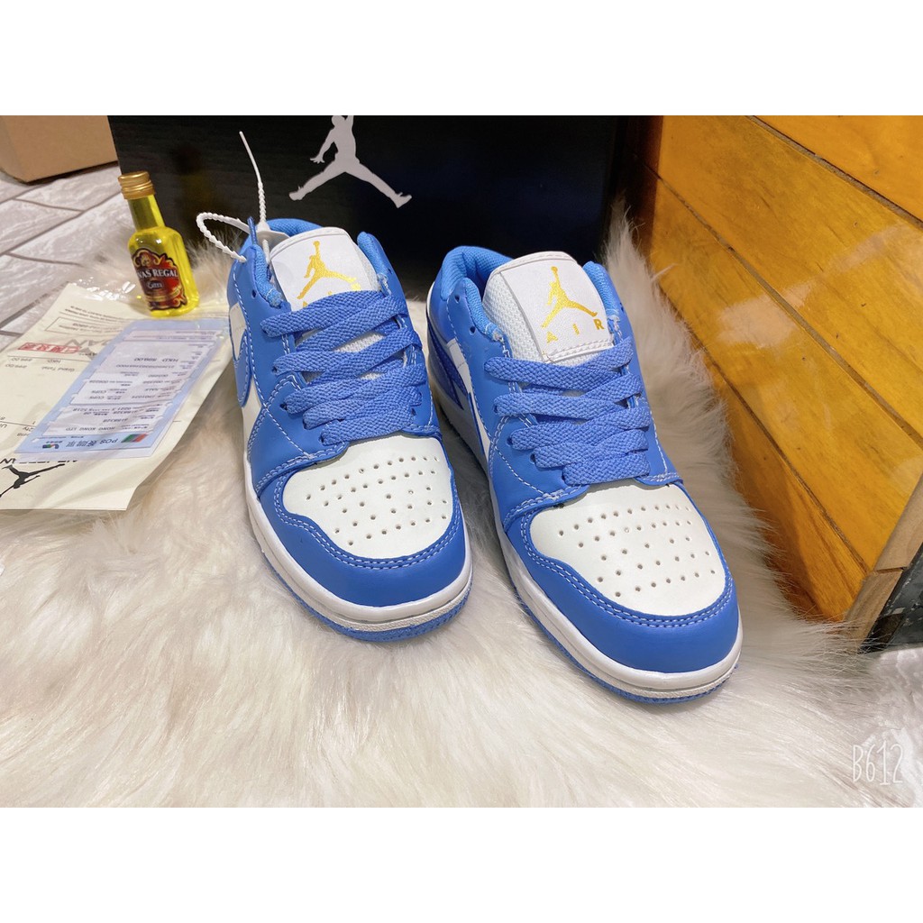 [Hàng Hot] Giày Sneaker JD1 Low, Giày thể thao Jodan màu xanh da trời nam nữ full box bill |