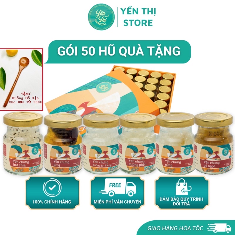 Yến Thị-gói tiết kiệm 50 hũ giá tốt -30% Yến Nha Trang