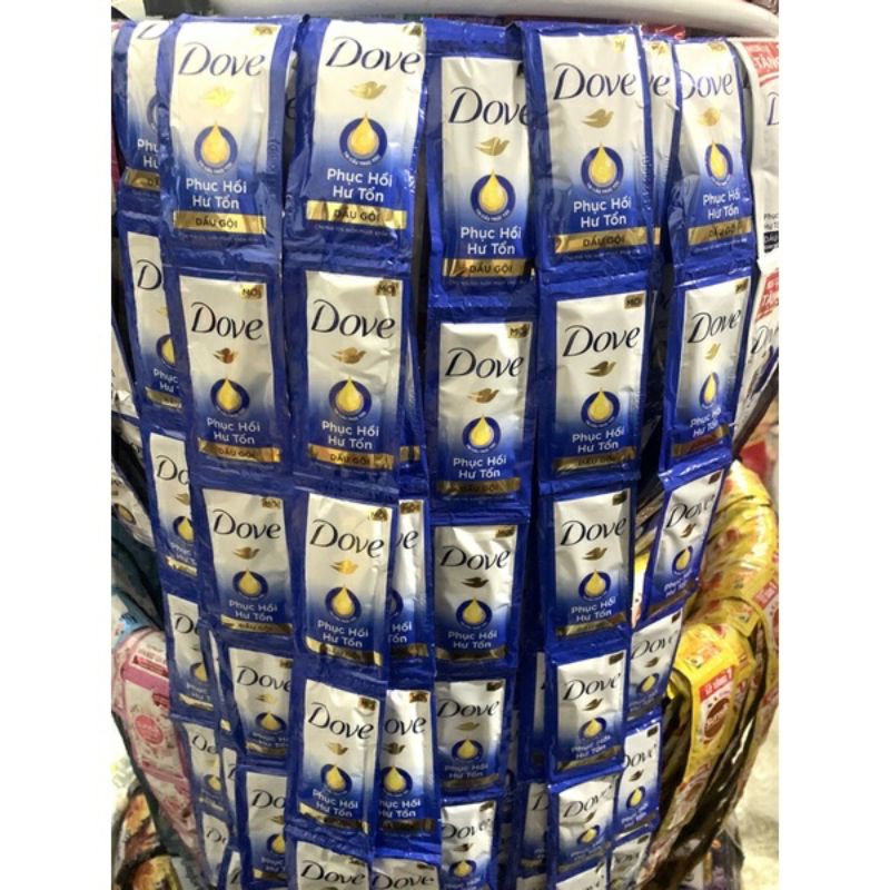 Dây 10 gói Dầu gội - xả Dove 6g phục hồi hư tổn