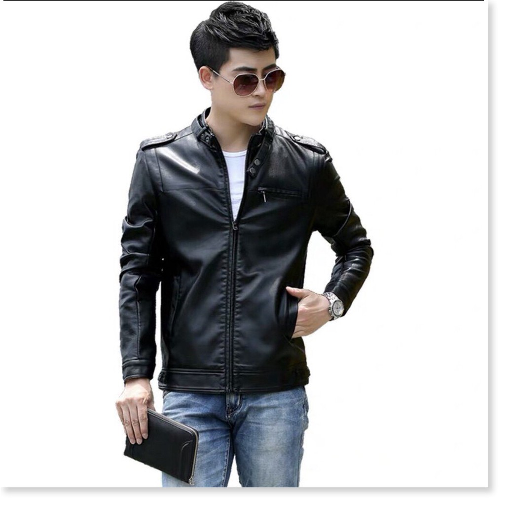 Áo khoác da nam dây kéo đồng da xịn KHÔNG BONG TRÓC hàng xịn cao cấp nhất 2021 THỜI TRANG KOKO MI