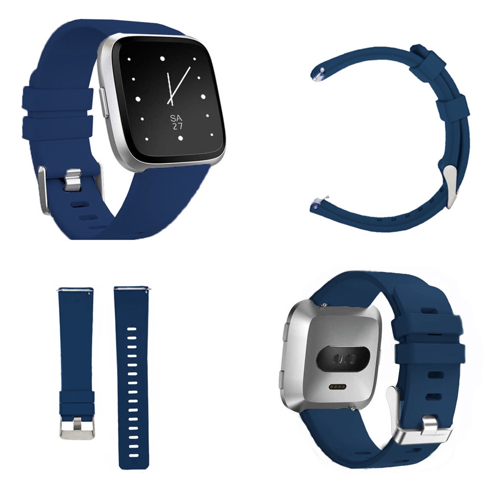 Dây đeo bằng silicon màu trơn thay thế tiện dụng cho Fitbit Versa Lite Versa 2