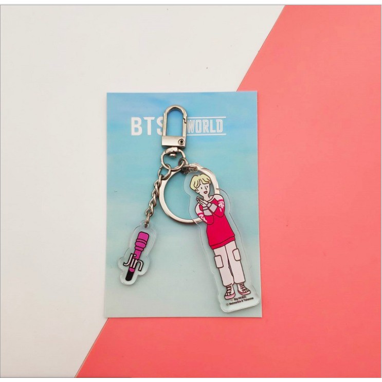 Móc khoá Bangtan World story acrylic keyring unoff