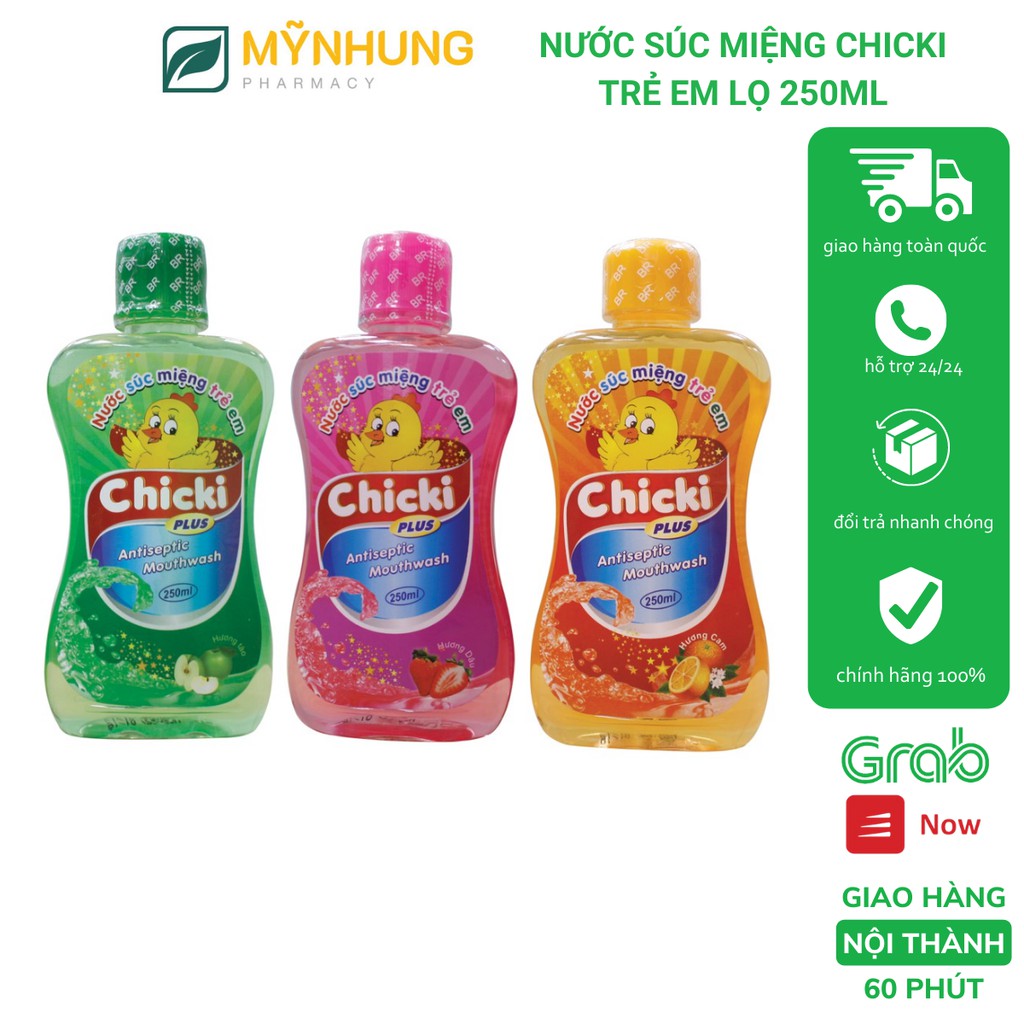 CHICKY 3 MÀU- NƯƠC SÚC MIỆNG GIỮ SẠCH RĂNG MIỆNG BÉ