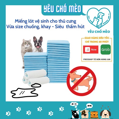 Tã lót vệ sinh cho thú cưng - 1 Miếng tã lót chó mèo siêu thấm hút