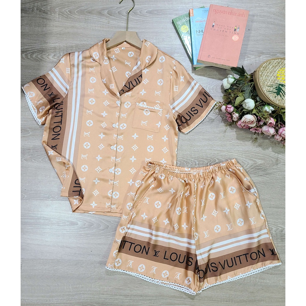 [ẢNH THẬT] ĐỒ BỘ XINH XẮN [Hàng thiết kế] vải lụa satin mềm đẹp