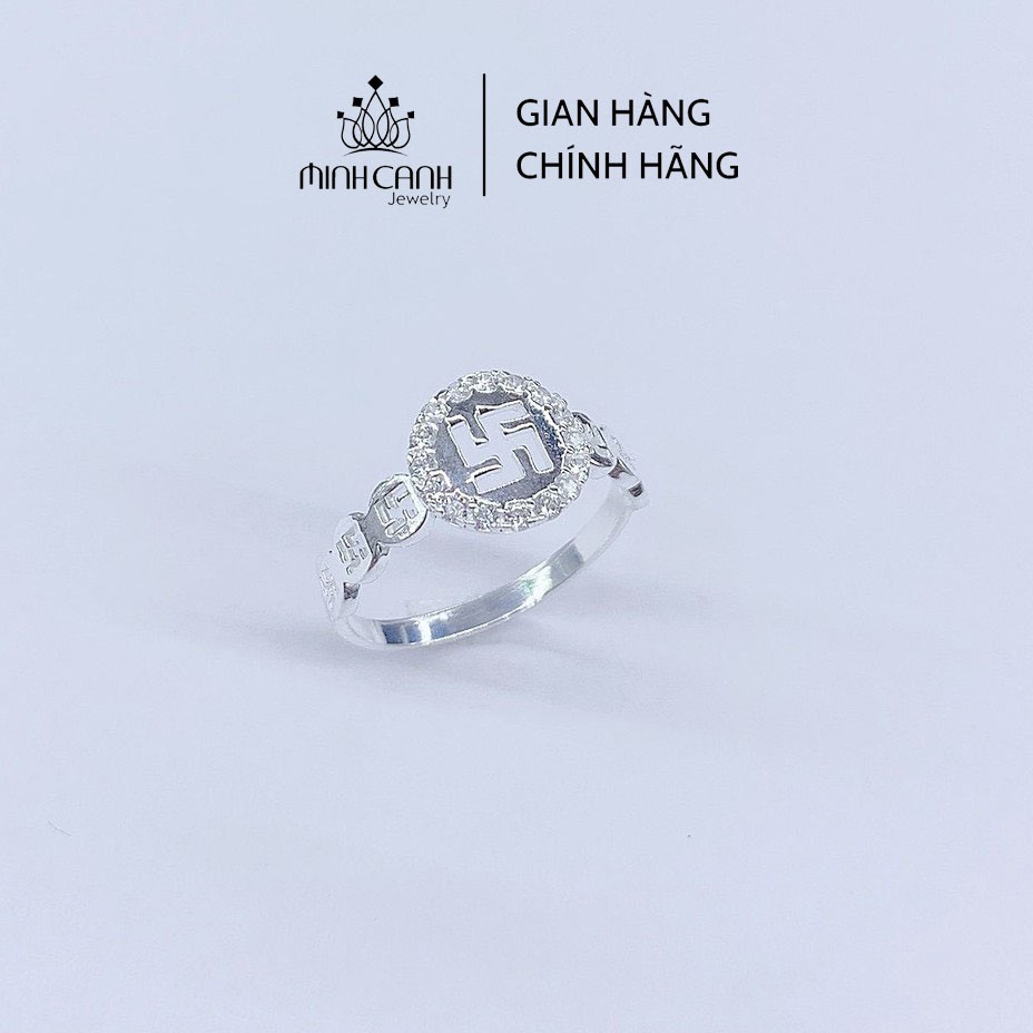 Nhẫn Bạc Nữ Chữ Vạn May Mắn - Minh Canh Jewelry