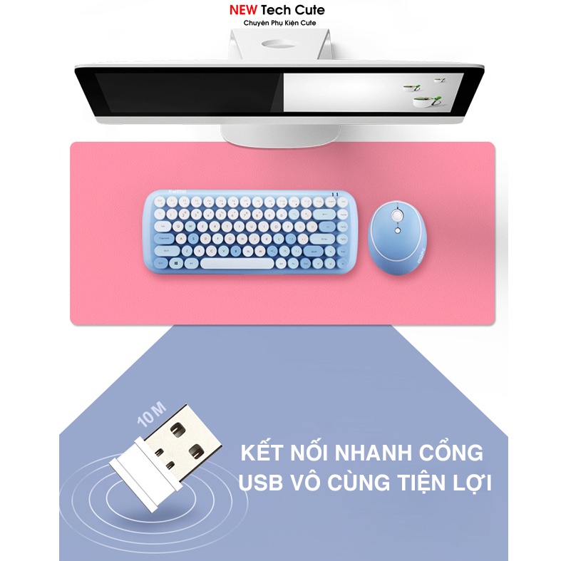 Bàn phím, bàn phím không dây Combo bàn phím và chuột không dây MOFii CANDY chính hãng có sẵn | Siêu Phẩm Cute Mới Nhất
