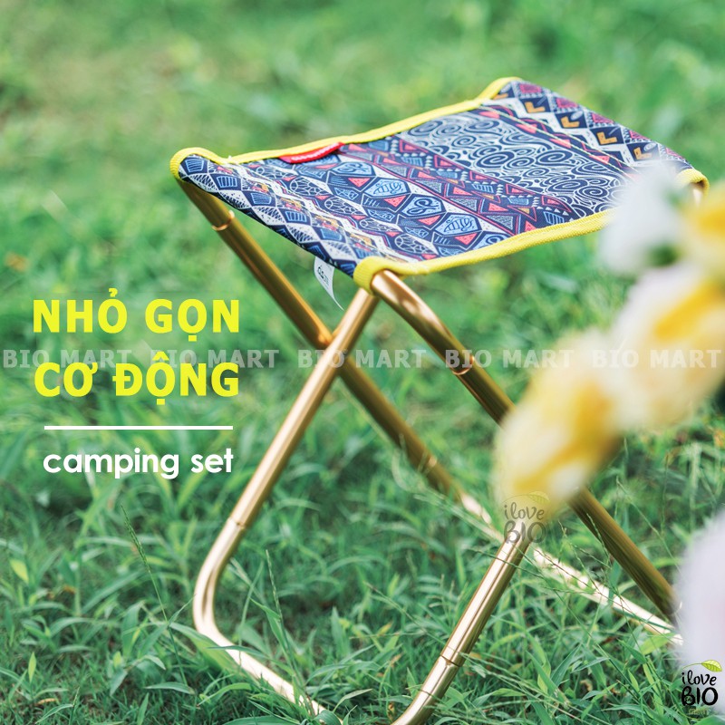 Ghế Gấp Du Lịch Dã Ngoại Thông Minh - Ghế Xếp Gọn Mini Chất Liệu Hợp Kim Nhôm Siêu Nhẹ - BIO199