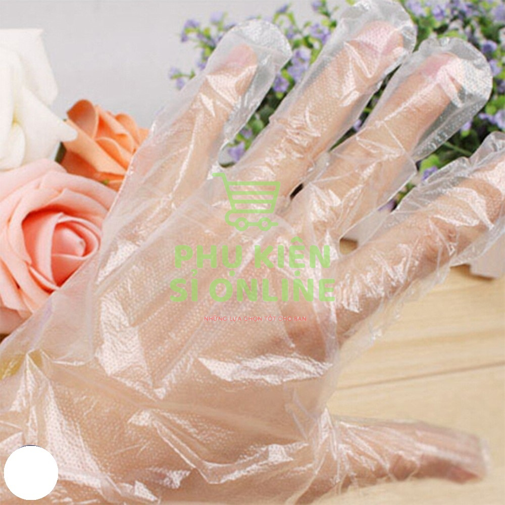 Hộp 100 găng tay nilon dùng 1 lần làm bếp tiện dụng Store4girls