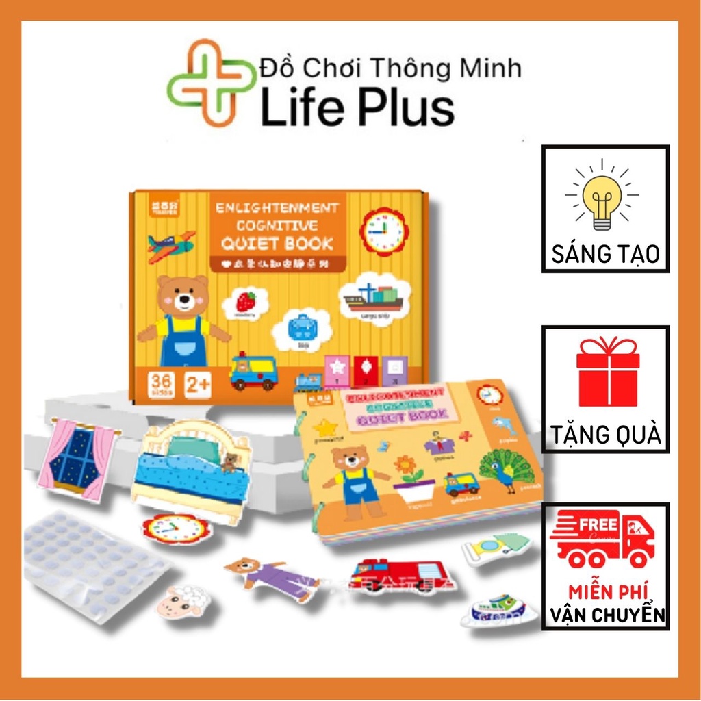 Sách Bóc Dán Thông Minh Life Plus 17 Chủ Đề LPBD01 Giúp Bé Phát Triển Khả Năng Trí Tuệ. Đồ chơi giáo dục sớm Montessori