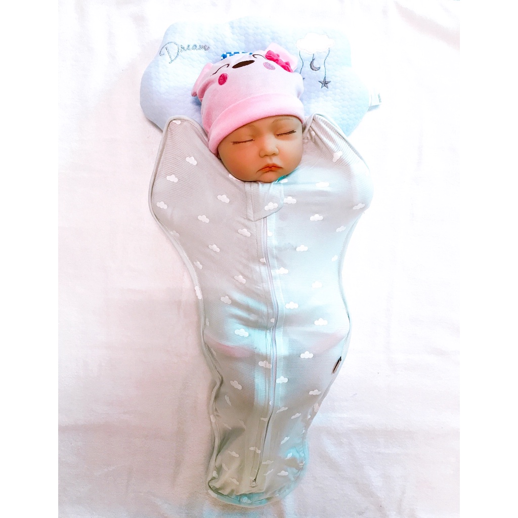 Ủ nhộng chũn Manny cao cấp chất mỏng mát cho bé cho bé từ 3- 7kg