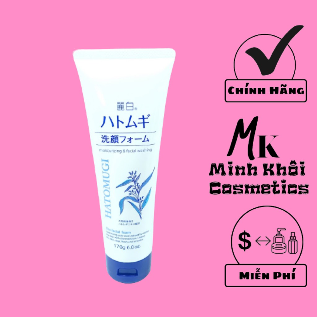 Sữa Rửa Mặt Trắng Da Hạt Ý Dĩ HATOMUGI CLEANSING & FACIAL WASHING 130g