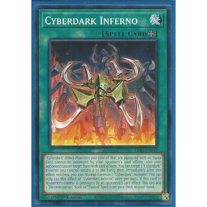 [ Zare Yugioh ] Lá bài thẻ bài Yugioh LDS1-EN039 Cyberdark Inferno