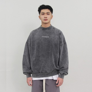 Áo Sweater FUAS BASIC LOGO  GREY WASHED SWEATER