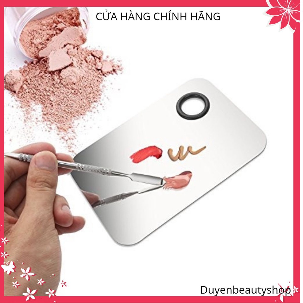 Khay Trộn Nền Inox Tặng Kèm Que Hỗ Trợ Mix Kem Nền chuyên dùng trong make up