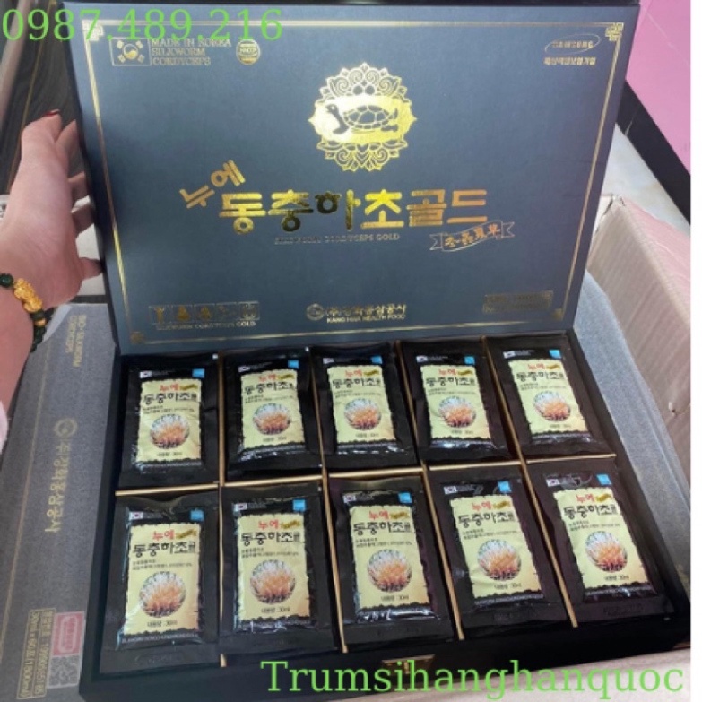 Đông Trùng Hạ Thảo Hộp Gỗ Đen 60 Gói - Sản phẩm chính hãng [ Hàng Mới Về ]