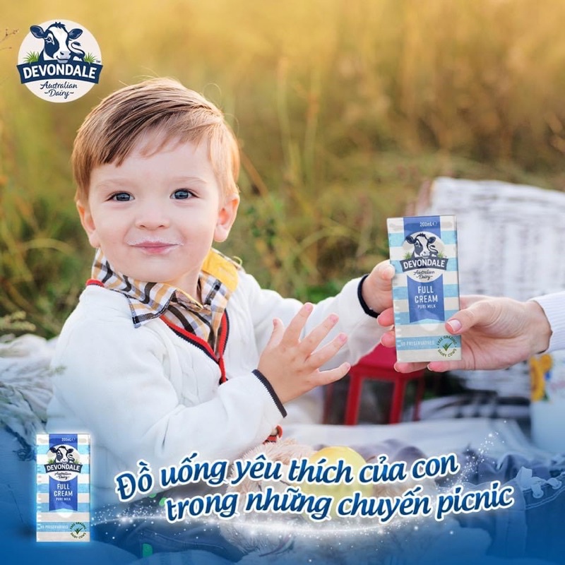 Thùng 24 Sữa Úc Tươi Nguyên Kem DEVONDALE 200ML - Sữa Nhập ÚC- GIÁ SỈ