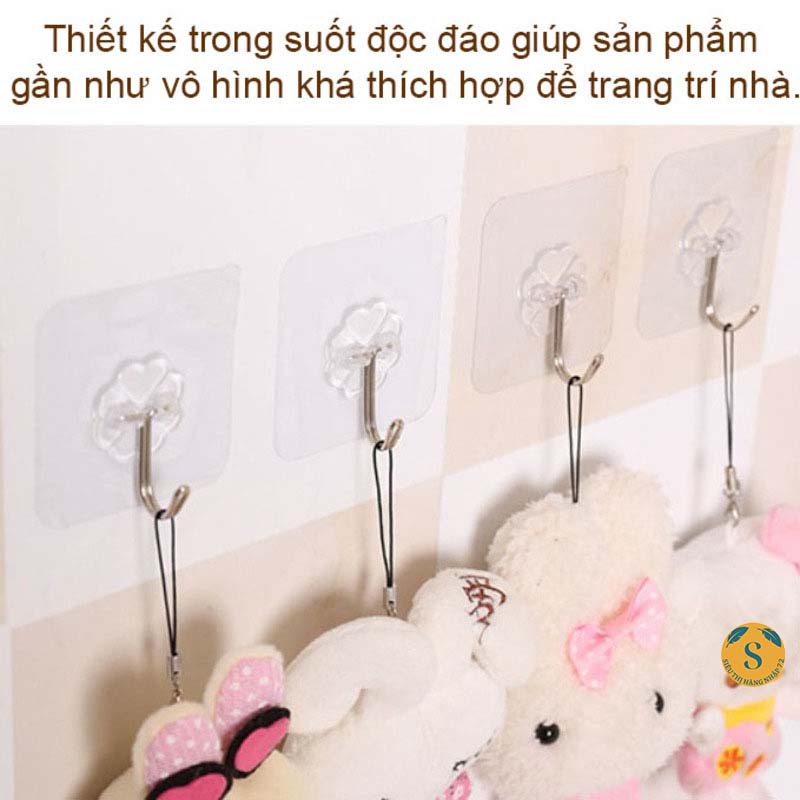 Móc dán dính tường chịu lực trong suốt siêu dính [MÓC 1K]