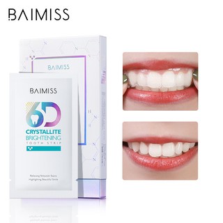 (Hàng Mới Về) Set 7 Cặp Miếng Dán Làm Trắng Răng 6d Thương Hiệu Baimiss