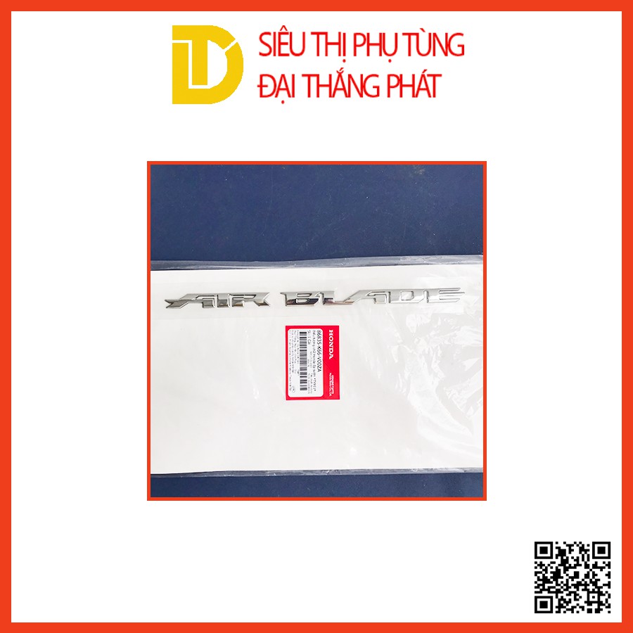 Biểu tượng chữ Honda ốp sườn xe Airblade K66 (2015 - 2019) zin chính hãng Honda 86835-K66-V00ZA